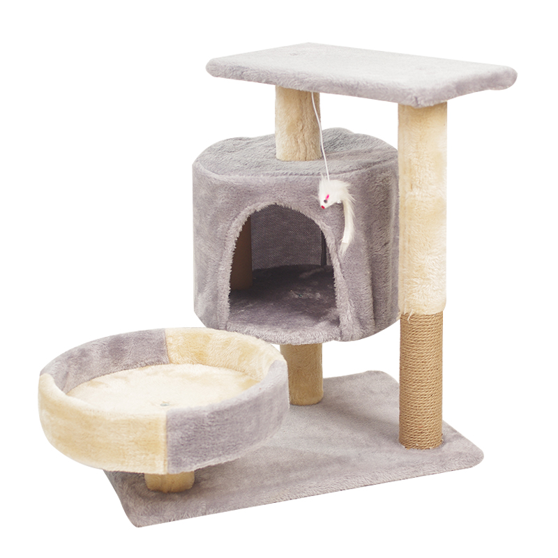 Multi-functional Dual-Cubicle Cat Tree (Medium Size)