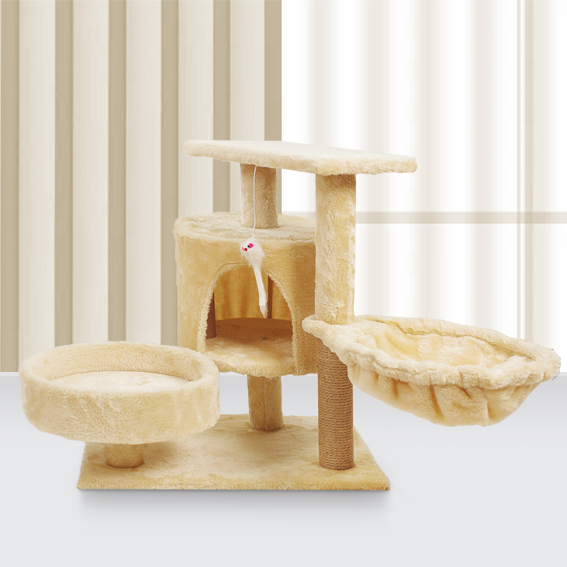Multi-functional Triple-Cubicle Cat Tree 